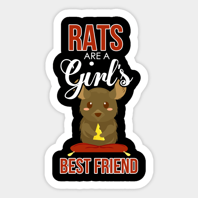 Cute & Funny Rats Are a Girl's Best Friend Sticker by theperfectpresents